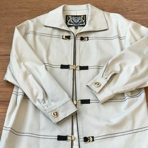 💖HOST PICK💖NWOT St. John Cotton Khaki Short Trench Coat